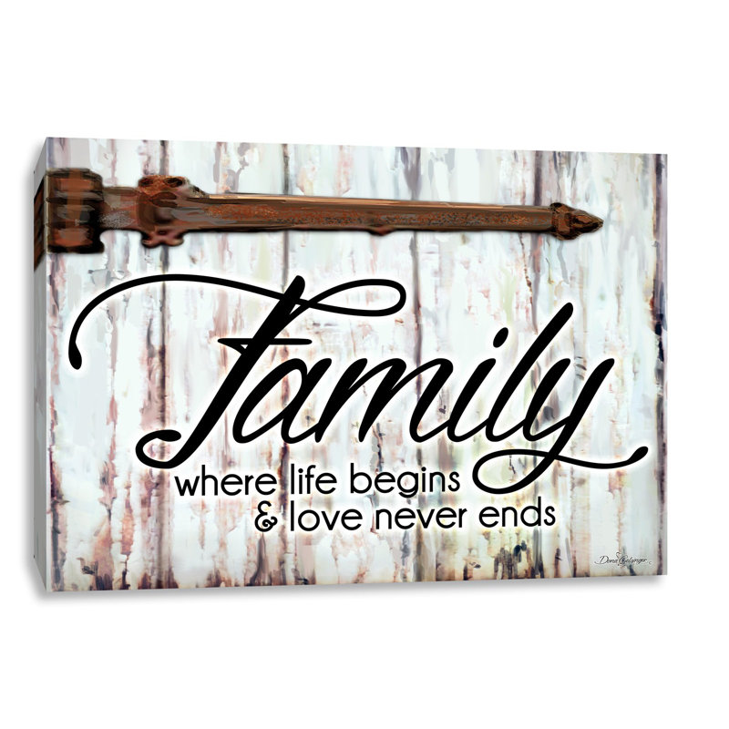 Love Never Ends Canvas Wall Art, 10" H x 14" W x 1" D