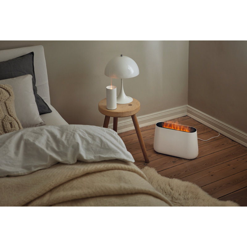 Stadler Form Lucy, Essential Oil Aroma Diffuser with Flame Effect and 7 Hours Battery Time, White