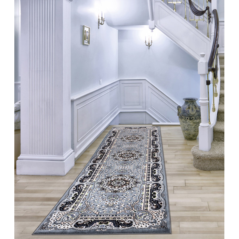Floral Area Rug, Rectangle 65 x 220cm
