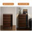 Armoire à 25 tiroirs en bois de noyer brun 25,59 "