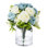 12 " Faux Rose in Glass Vase