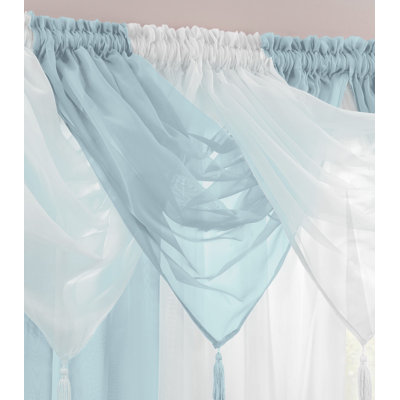 Maloy Solid Colour Pointed Window Valance