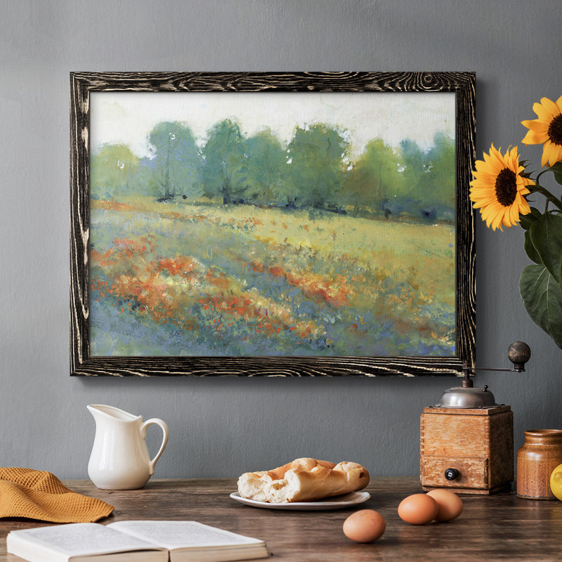 "Rurale campagne I", reproduction d'un seul cadre photo sur toile, Noir, H 14 po x l 20 po