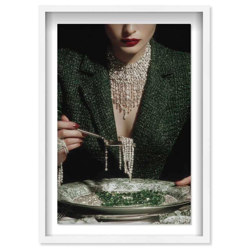 Forest Feast Shadowbox Fashion Print by Oliver Gal, Black Frame, 10 x 15, 16.5"H x 11.5"W, White Shadowbox