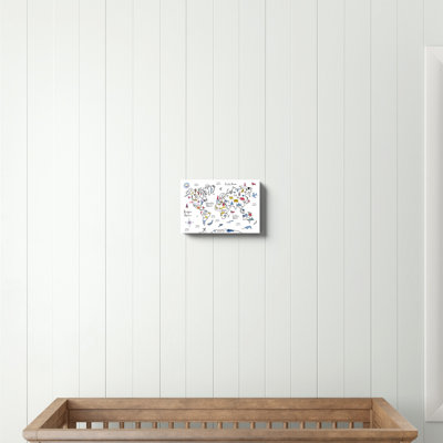 «World Map» par Farida Zaman, impression sur toile tendue