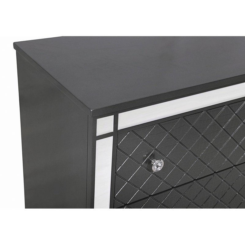 Commode à 5 tiroirs de style contemporain, commode avec tiroirs de rangement pour chambre à coucher, commode de rangement pour chambre à coucher pour rangement