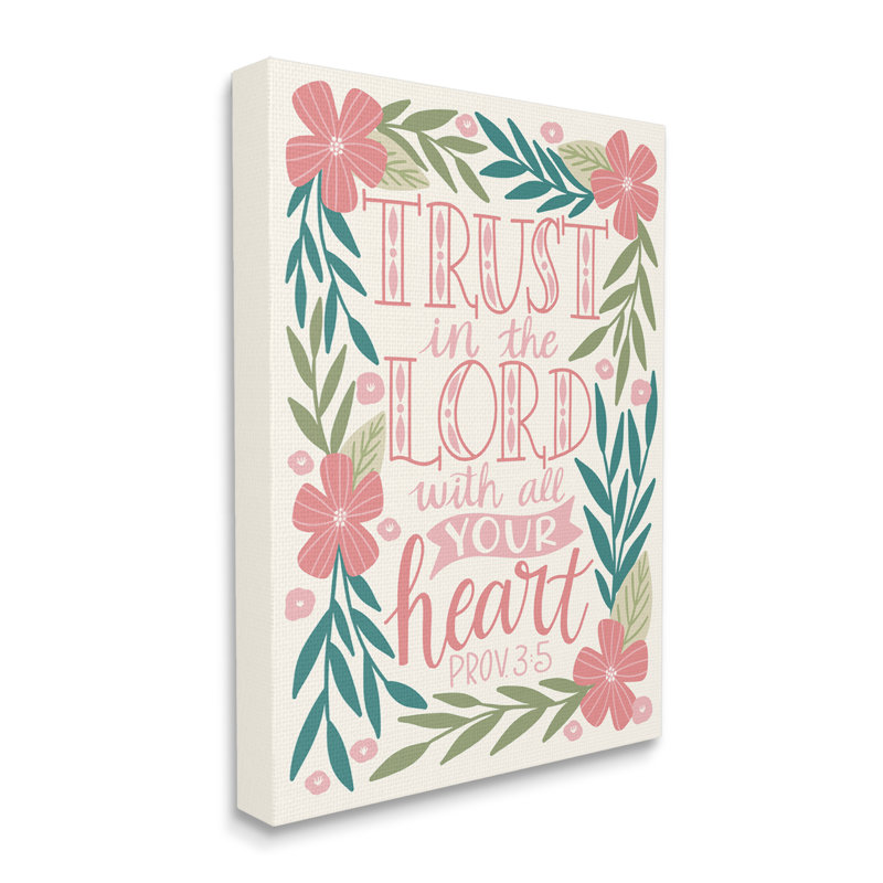 Trust Trust The Lord, Toile tendue, L 16 po x H 20 po