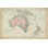 Map Of Australia by Sidney Hall - Wrapped Canvas Drawing Print