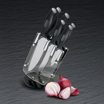 Sabatier Professional 6 Piece High Carbon Stainless Steel Knife Block Set