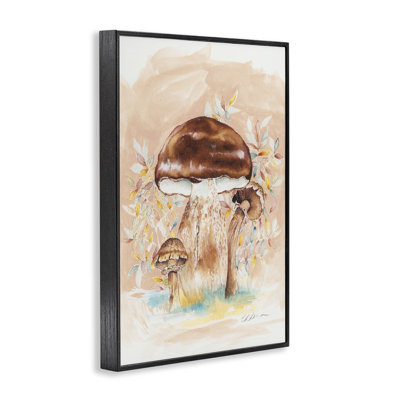 Giclée à motif de champignon brun terreux brun, design par Cady