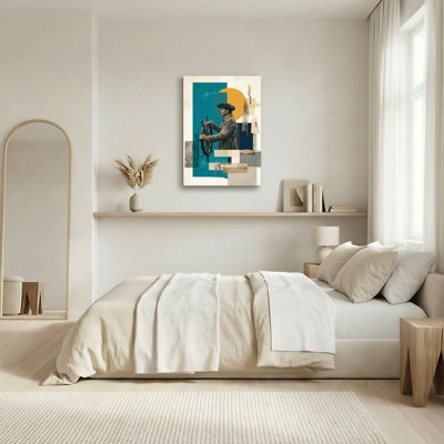 «Gallery Wrap», art mural sur toile pour le salon, la chambre à coucher, le bureau ou le vestibule - décoration murale décorative avec abstrait maritime