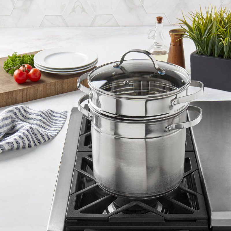 Denmark Cookware 3pc Stainless Steel Multi-Cooker, 6 Qt