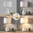 Pociask 25.5" Shell Glass Table Lamp Set with USB Ports & Touch Control
