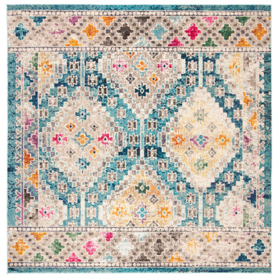 Felty Southwestern Dark Blue/Yellow/Beige Area Rug