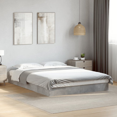 Vidaxl Bed Frame Concrete Grey