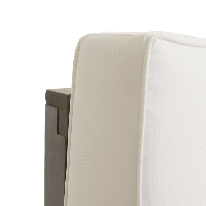 Canapé modulaire d'extérieur en forme de L Ouareau, Orienté à droite, Blanc, Gris