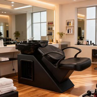 22" W Vegan Leather Salon Shampoo Spa Chair