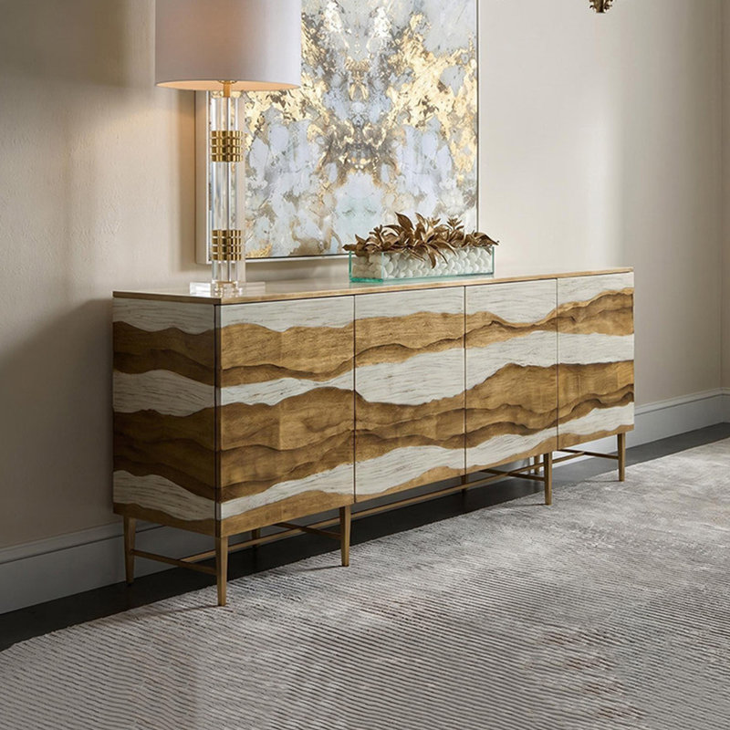 Buffet de luxe minimaliste léger de style américain