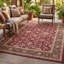 Tapis Butte2 traditionnel à motif floral intégral rouge, vert, or, crème et rose, antidérapant, à poils courts, pour l'intérieur et l'extérieur, adapté aux animaux domestiques, salon, chambre, salle à manger, entrée, couloir, bureau, lavable-1868159438