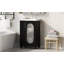 Meuble-lavabo de 20 po avec lavabo, tablette à deux niveaux, rangement réglable, fabrication en bois massif et panneau de fibres à densité moyenne-126232954
