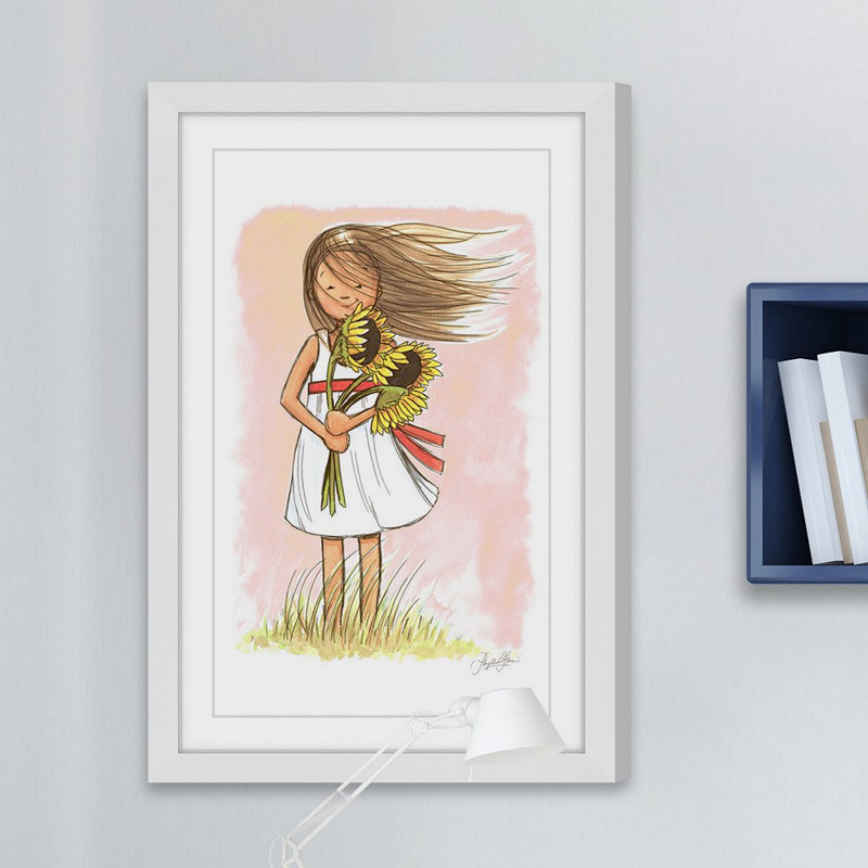 «Sunflower», reproduction encadrée, H 45 po x l 30 po x P 1,5 po