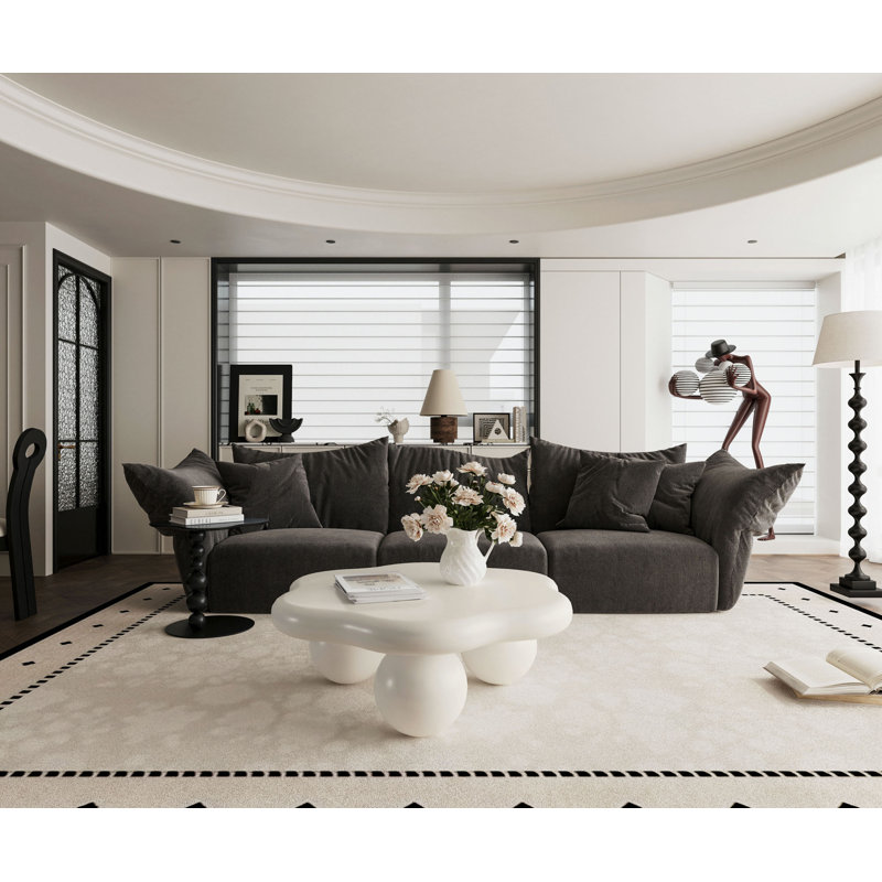 35" Cream Cloud Shaped Coffee Table