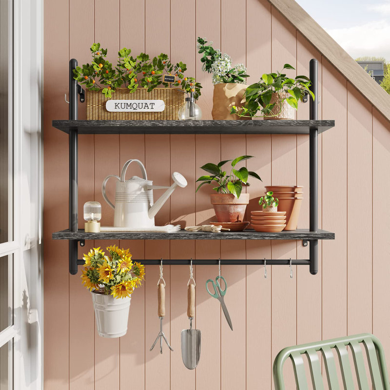 Aailyah Floating Shelf, Charcoal Black