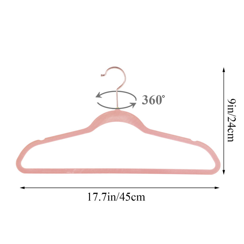 Cintre en velours pour jupe / pantalon Mackaylee, Rose