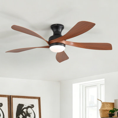 52" Nicola 5 - Blade LED Propeller Ceiling Fan with Remote Control and Light Kit Included