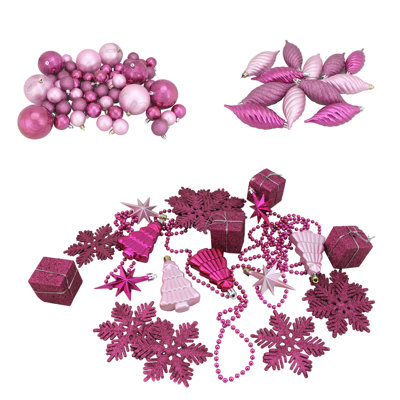 Club 125ct Shatterproof 4-Finish Christmas Ornaments