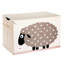 3 Sprouts Collapsible Toy Chest Storage Bin for Kids Playroom, Sheep