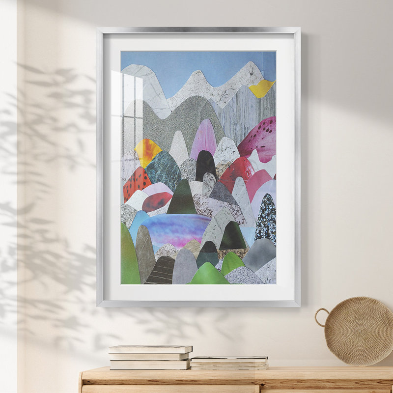 Utah Mountains -Framed Print, 25.5" H x 17.5" W, Silver