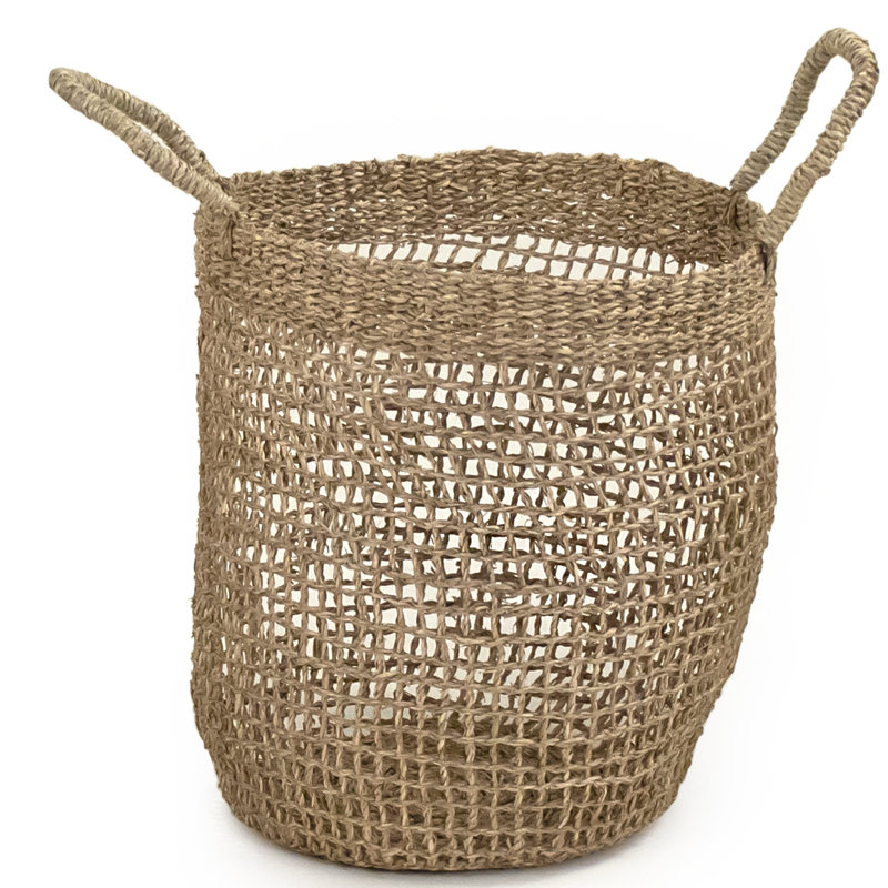 Panier en en rotin tissé, H 14 po x l 14 po x P 14 po
