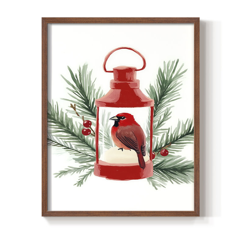 «Christmas Holiday Art» CECXXXVII, reproduction d'art encadrée - bois massif, H 30 po x l 24 po, Noyer