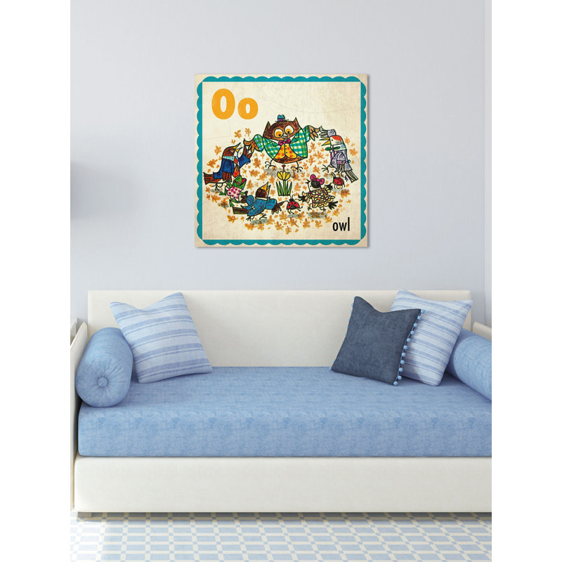 «Owl», reproduction sur toile tendue, H 18 po x l 18 po x P 1,5 po
