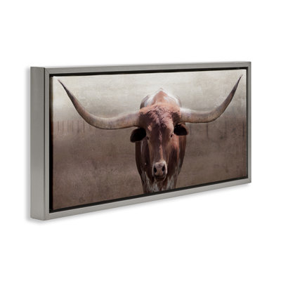 Cadre flottant rustique Western Longhorn, design par Carol Robinson