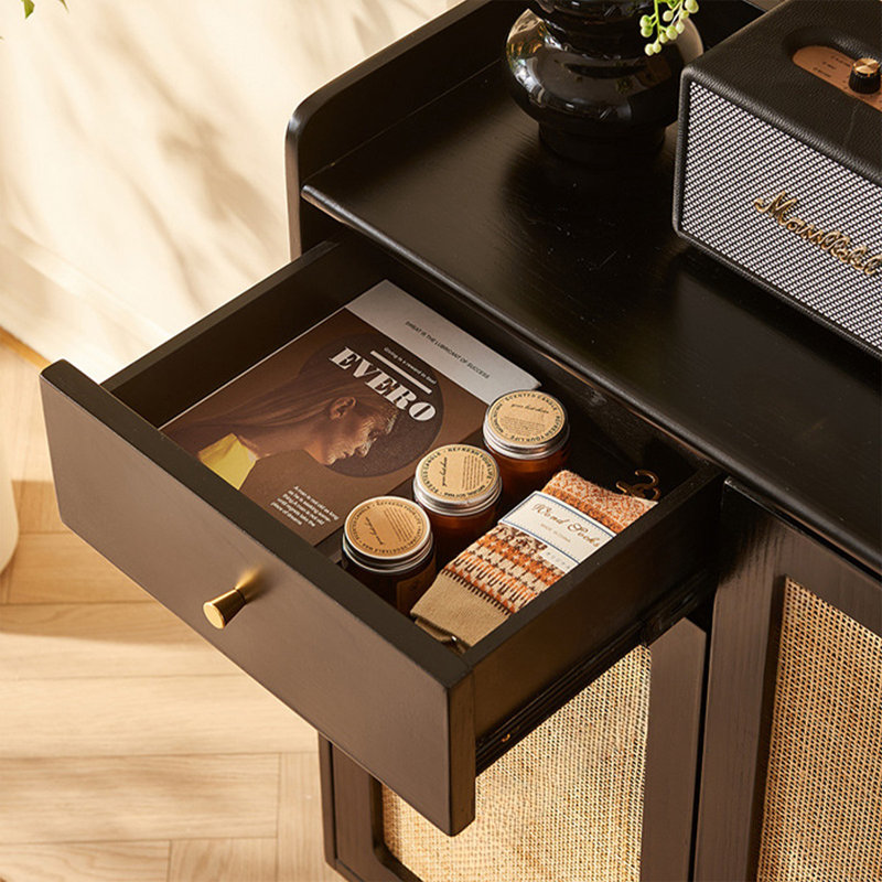 Modern Black Solid wood Shoe Storage