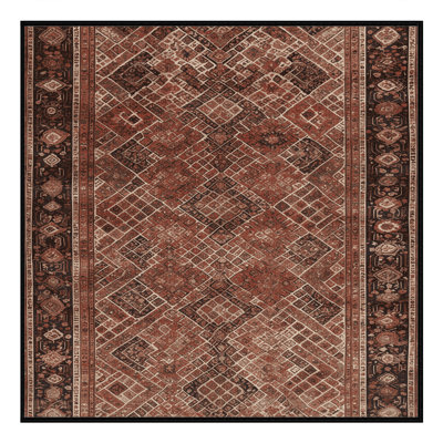 Tapis brun lavable à la machine