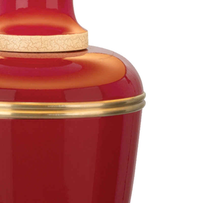 Annika Metal Table Lamp, Red, 24'' H x 13.5" W x 13.5" D, Red