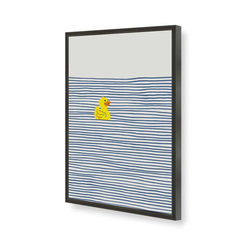 Reproduction d'art sur toile «Yellow Ducky» par Little Dean, H 24 po x l 18 po, Noir