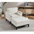 Fauteuil d'appoint rembourré l 35,41 po avec repose-pieds