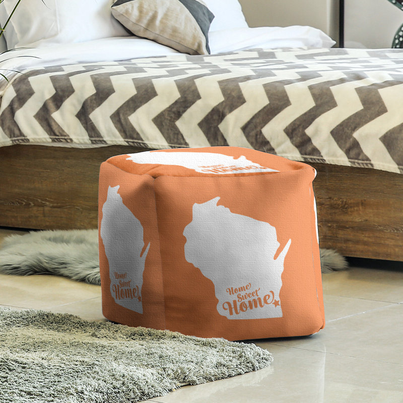 Repose-pieds à cubes milwaukee the home, Orange