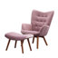 Chaise d'appoint mauve avec rembourrage confortable assorti, structure en bois d'hévéa massif, capitonnage à boutons en losange, garniture soudée, fauteuil de l 28,1 po x P 33 po x H 25 po, support de luxe en velours de l 25,6 po x P 17,5 po