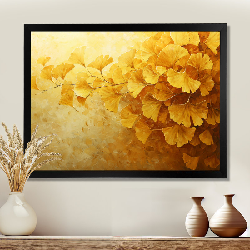 Clarcie - Floral Large Wall Art, Single Picture Framed Print, Black, 12" H x 20" W