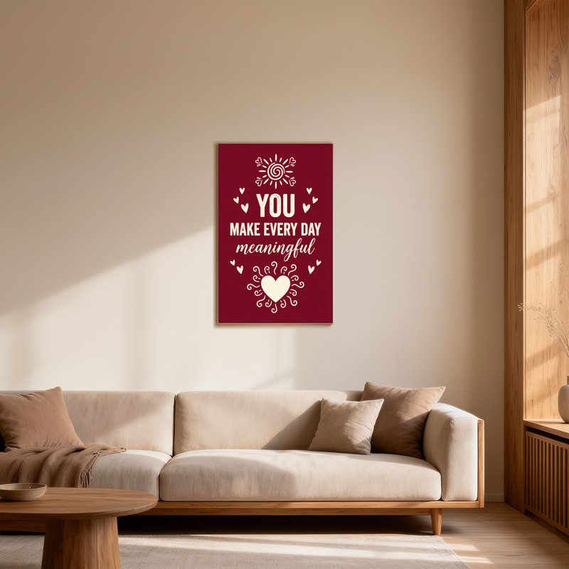 Motif de cœur pour la Saint-Valentin «You Make Every Day», H 30 po x l 20 po