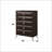 Chests &amp; Wardrobes, Contemporary 5-Drawer Dark Merlot Chest | Dark Brown | Synthetic Wood