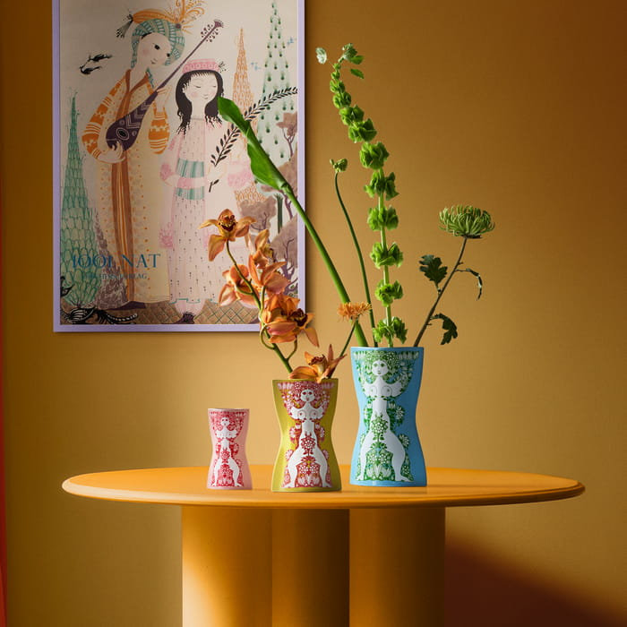 Nina Vase, light blue/green, Height 11.2 in