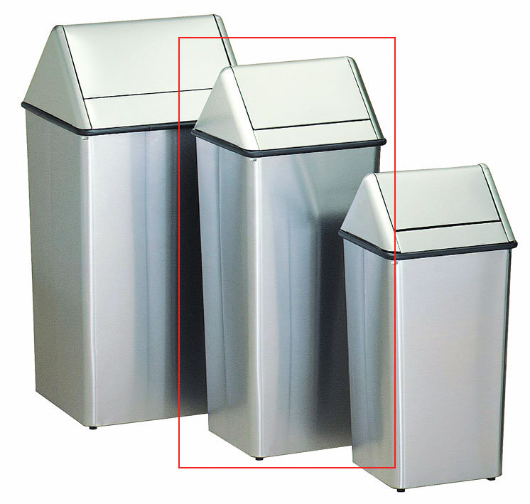 Waste Watchers Steel Swing Top Kitchen Trash Can, Stainless Steel, 13, Swing top lid