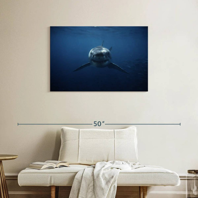 Brampt Shark Stalking, 24" H x 36" W