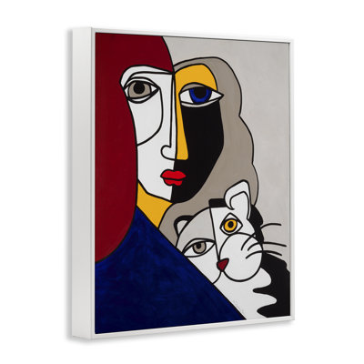 Bold Primaries Mod Portraits, estampe numérique, design par Ruth Fromstein